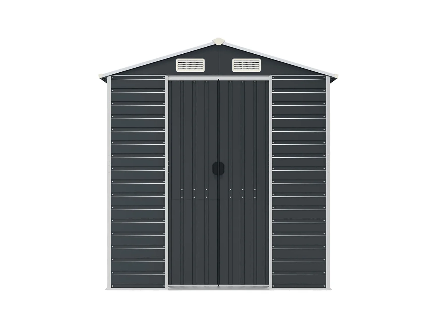 Casetta da giardino antracite 191x980x198 cm in acciaio zincato