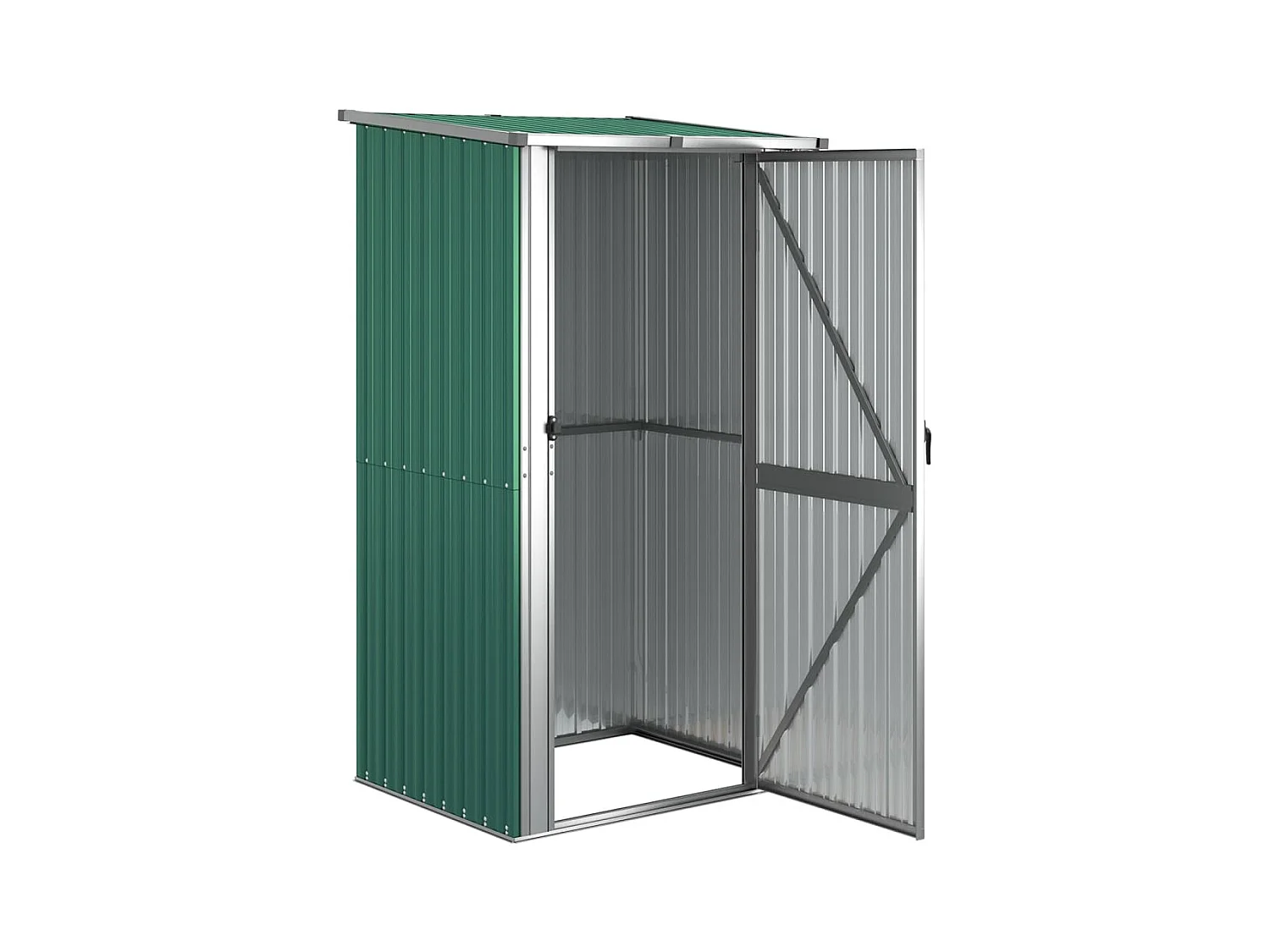 Caseta de jardín verde 118,5x97x209,5 cm Acero galvanizado