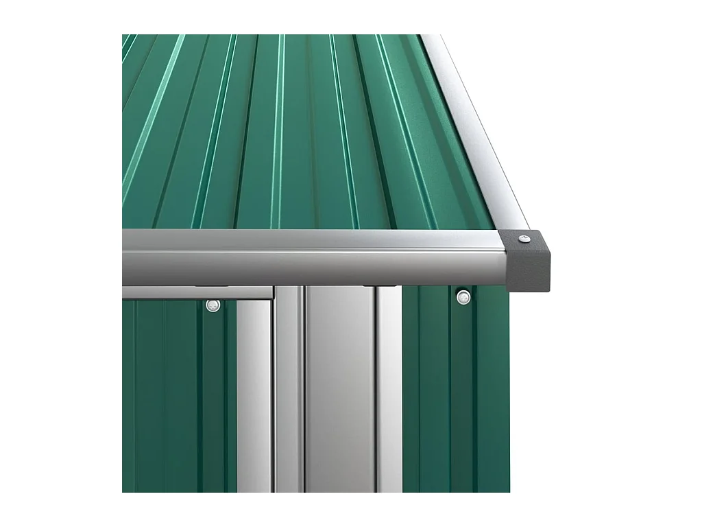 Caseta de jardín verde 118,5x97x209,5 cm Acero galvanizado