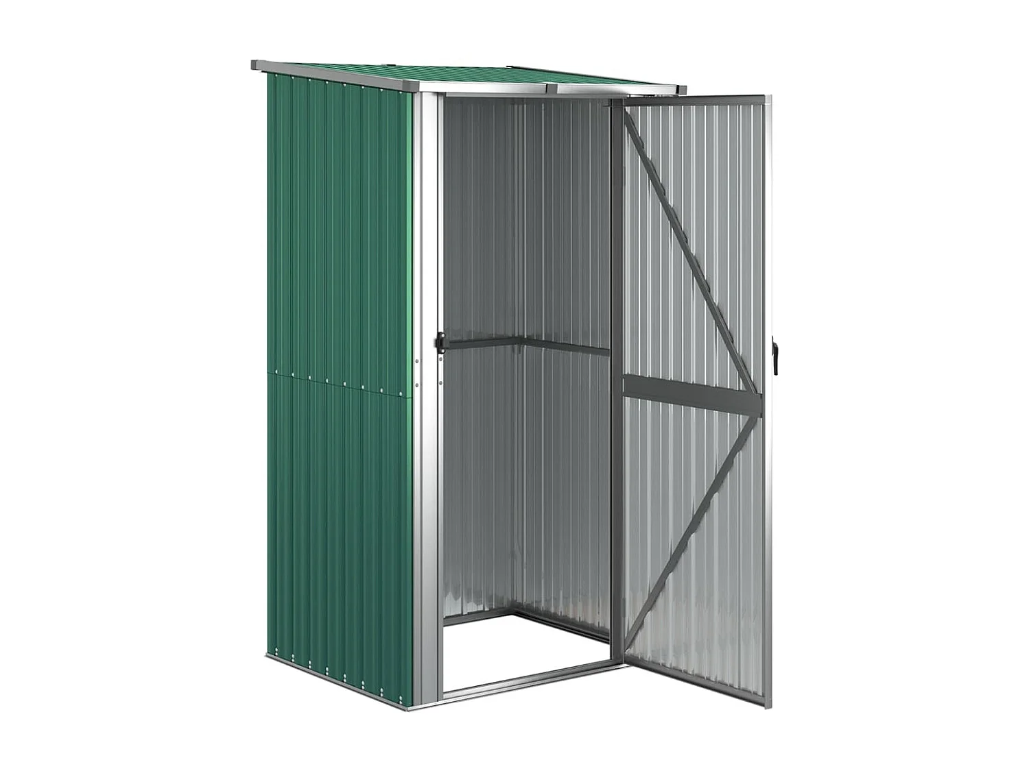 Galpão de jardim verde 118,5x97x209,5 cm Aço galvanizado