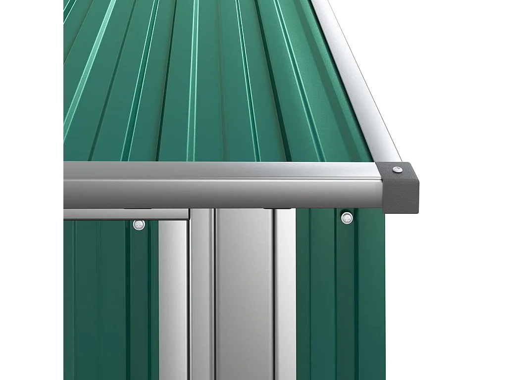 Galpão de jardim verde 118,5x97x209,5 cm Aço galvanizado