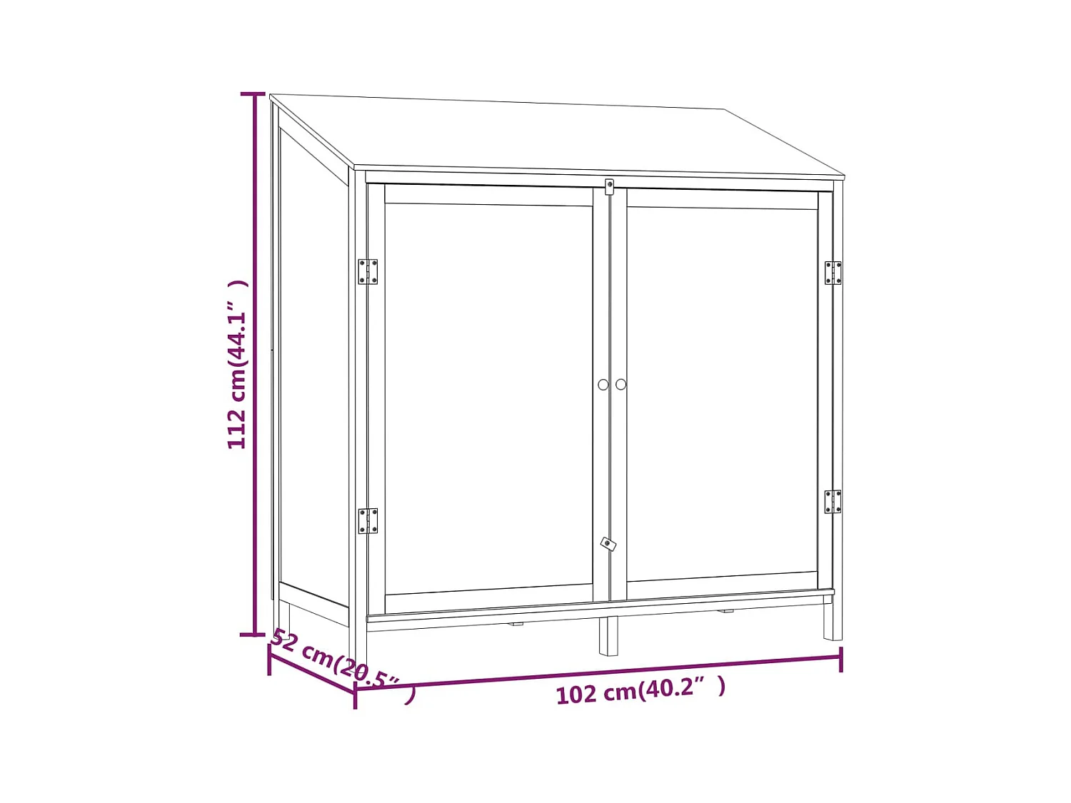 Remise de jardin Anthracite 102x52x112 cm Bois de sapin solide