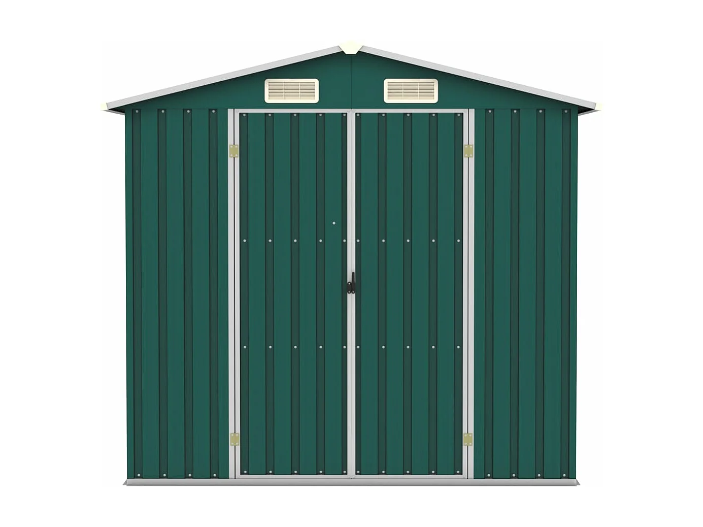 Caseta de jardín verde 205x129x183 cm Acero galvanizado