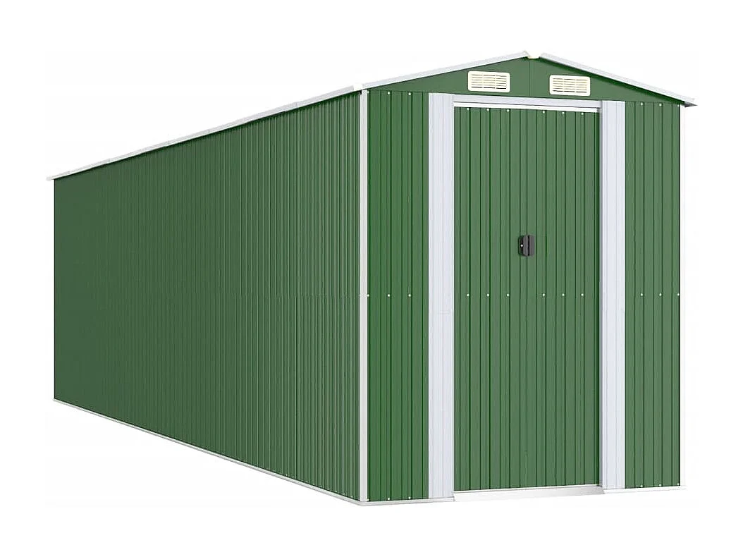 Abri de jardin Vert 192x772x223 cm Acier galvanisé