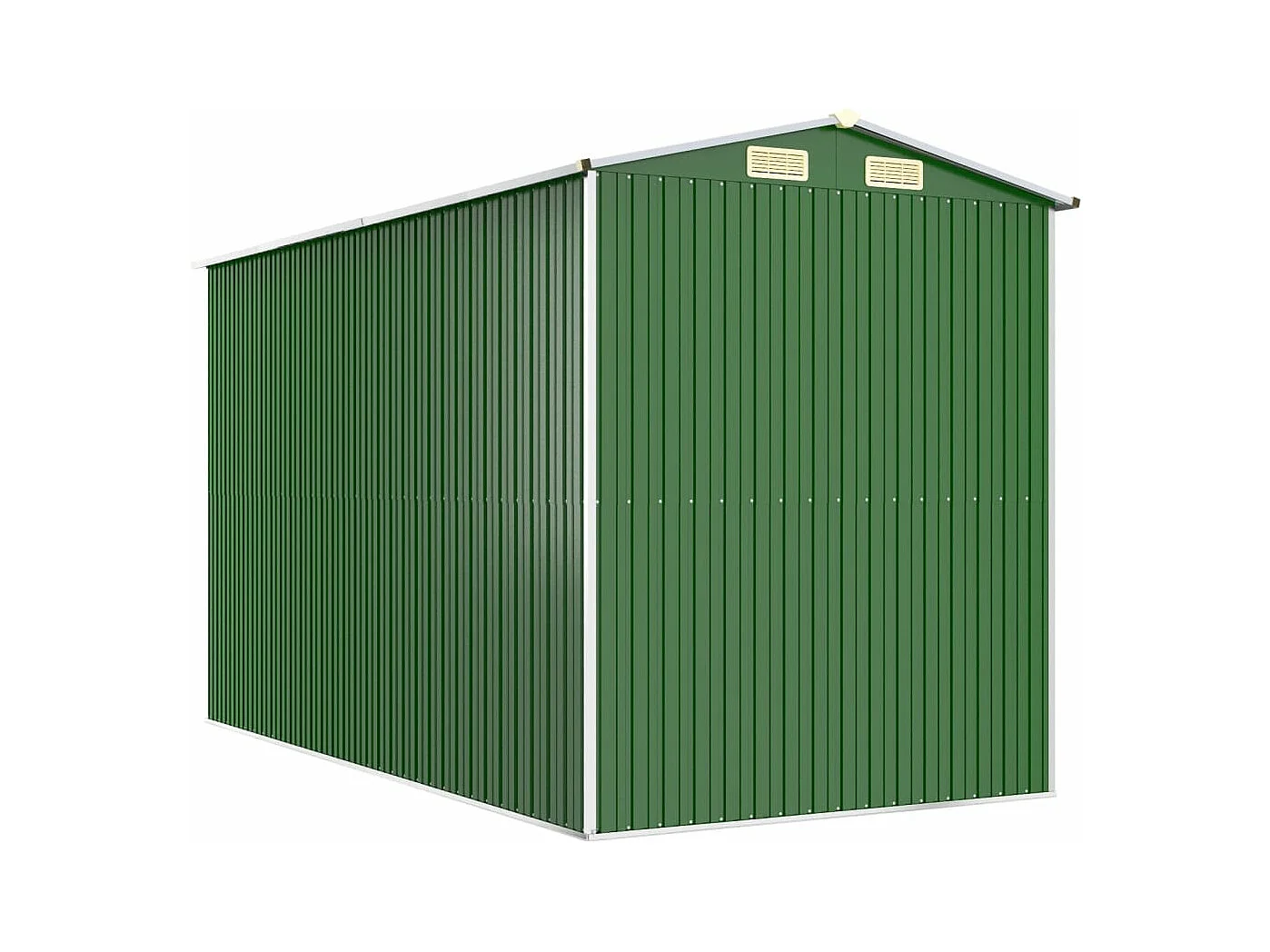 Casetta da giardino verde 192x357x223 cm Acciaio zincato