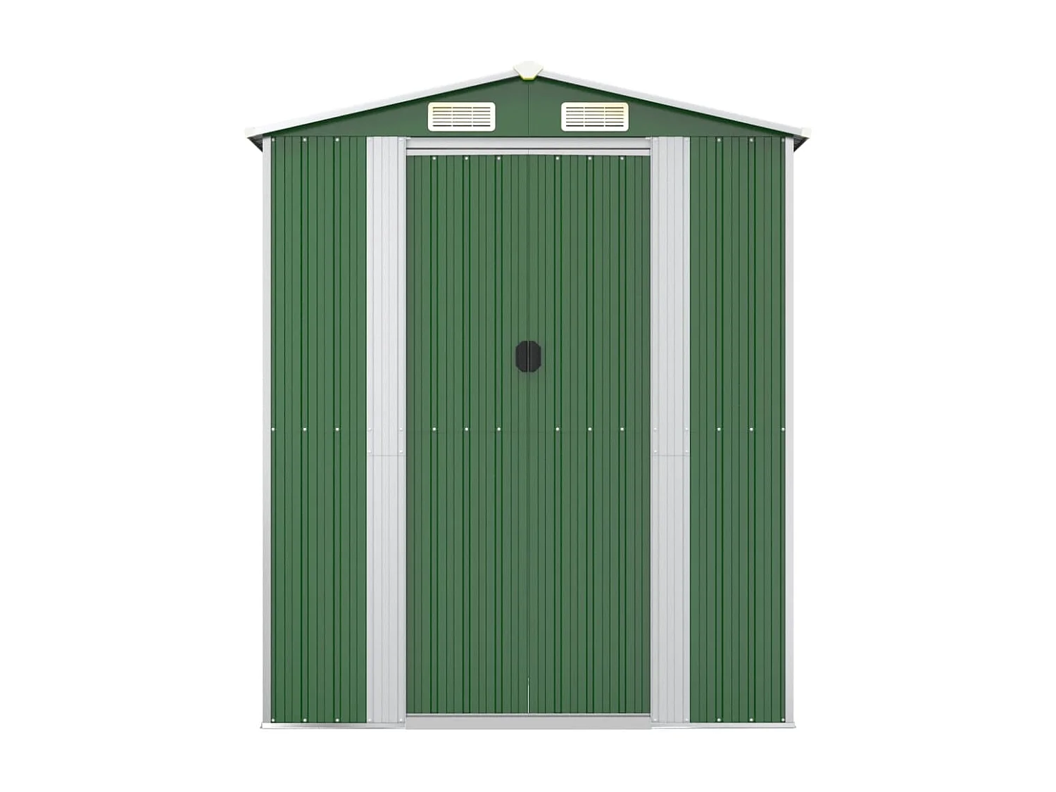 Casetta da giardino verde 192x357x223 cm Acciaio zincato