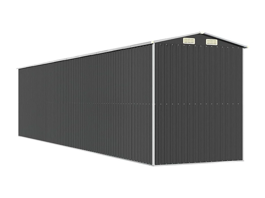 Gartenhäuschen Anthrazit 192x855x223 cm Verzinkter Stahl