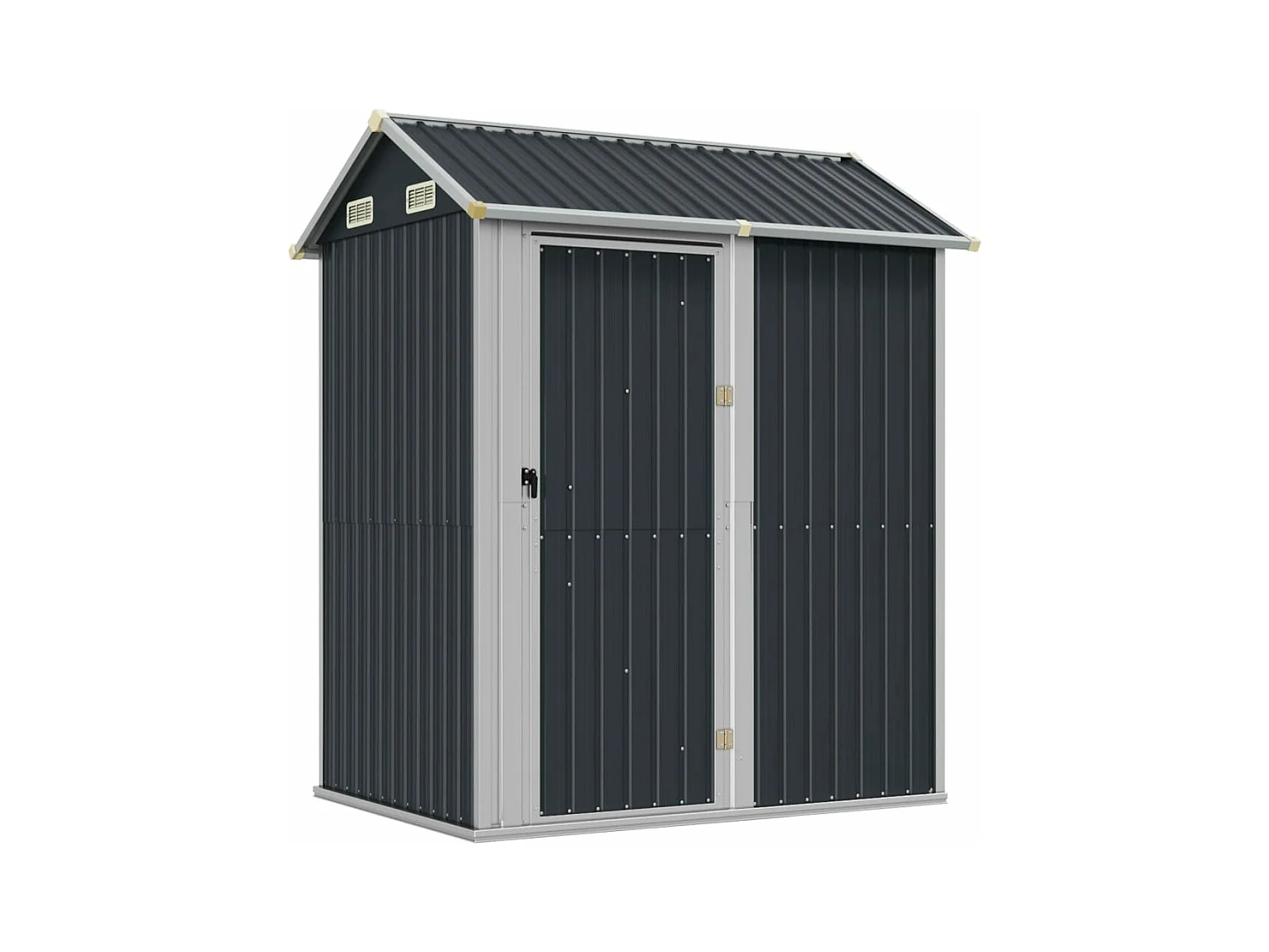 Tuinhuis antraciet 192x152,5x237 cm gegalvaniseerd staal