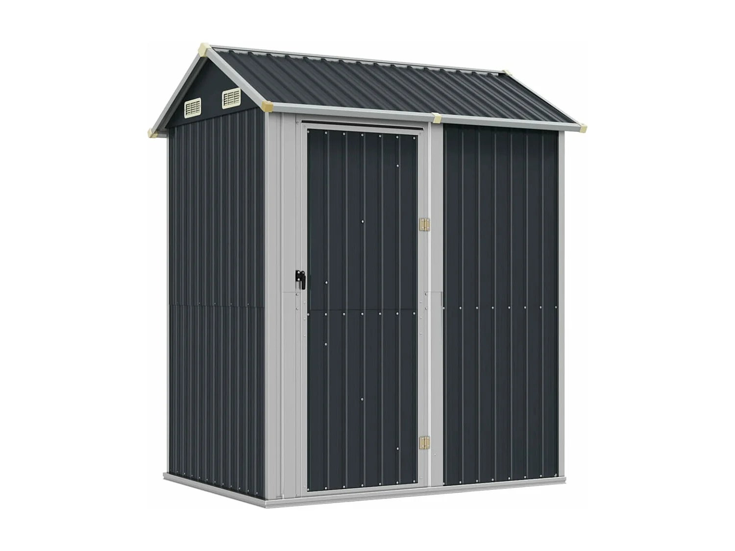 Abri de jardin anthracite 192x152,5x237 cm acier galvanisé