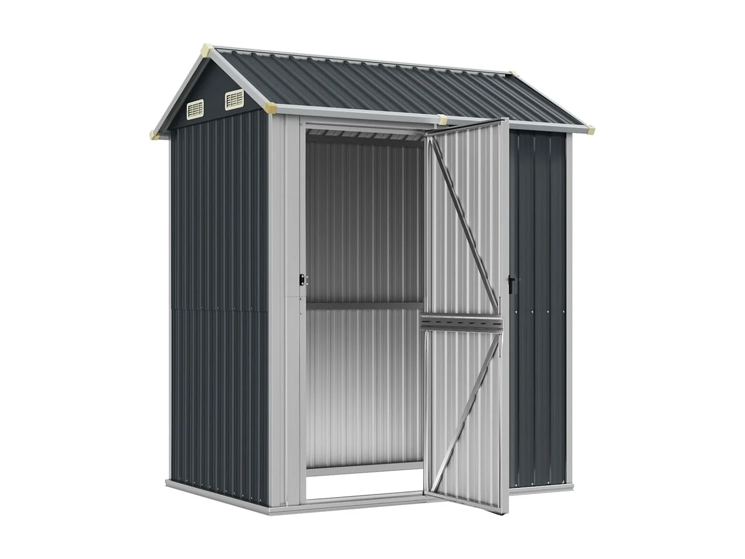 Abri de jardin anthracite 192x152,5x237 cm acier galvanisé