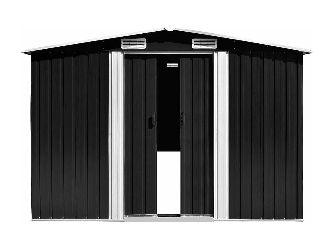 Tuinhuis Antraciet 257x779x181 cm Gegalvaniseerd staal