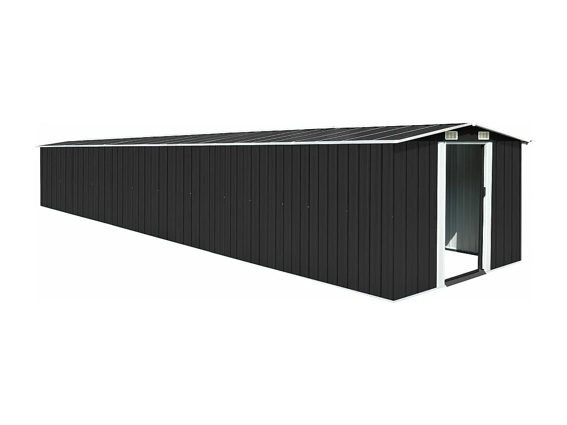 Abri de jardin Anthracite 257x779x181 cm Acier galvanisé