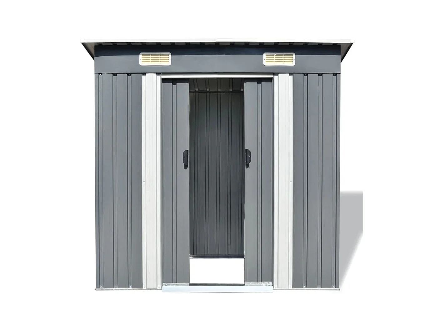 Caseta de jardín de metal gris