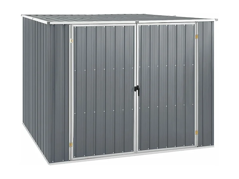 Casetta da giardino Grigio 195x198x159 cm Acciaio zincato