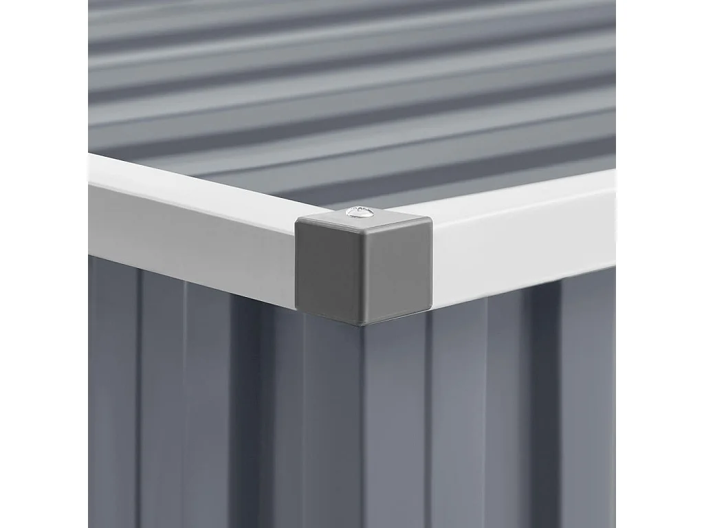 Casetta da giardino Grigio 195x198x159 cm Acciaio zincato