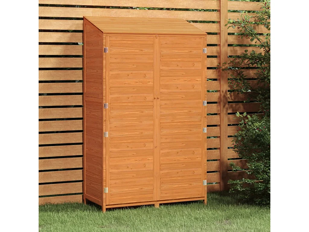 Casetta da giardino Marrone 102x52x174,5 cm Legno massello di abete