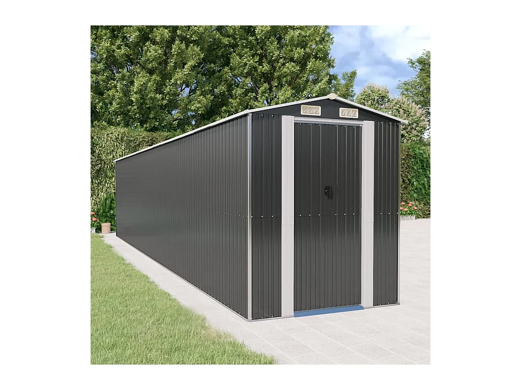 Abri de jardin Anthracite 192x938x223 cm Acier galvanisé