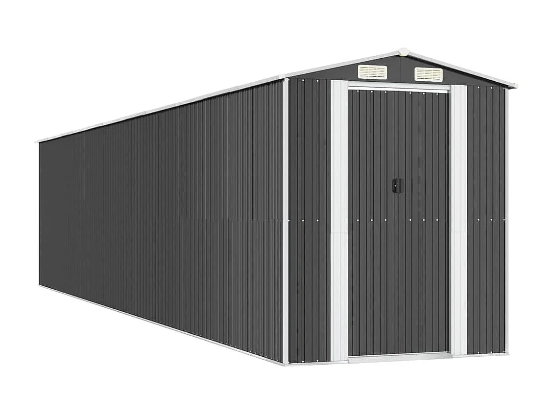 Casetta da giardino Antracite 192x938x223 cm Acciaio zincato