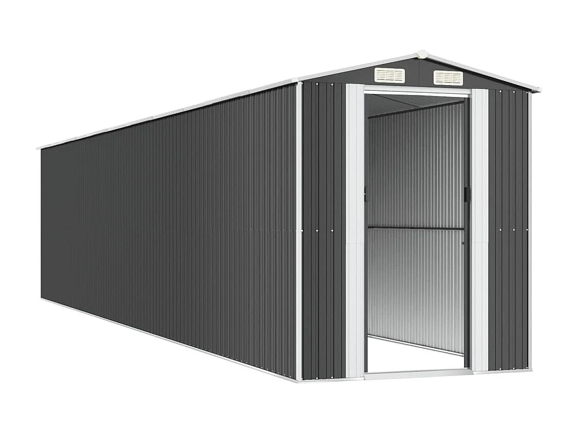 Casetta da giardino Antracite 192x938x223 cm Acciaio zincato