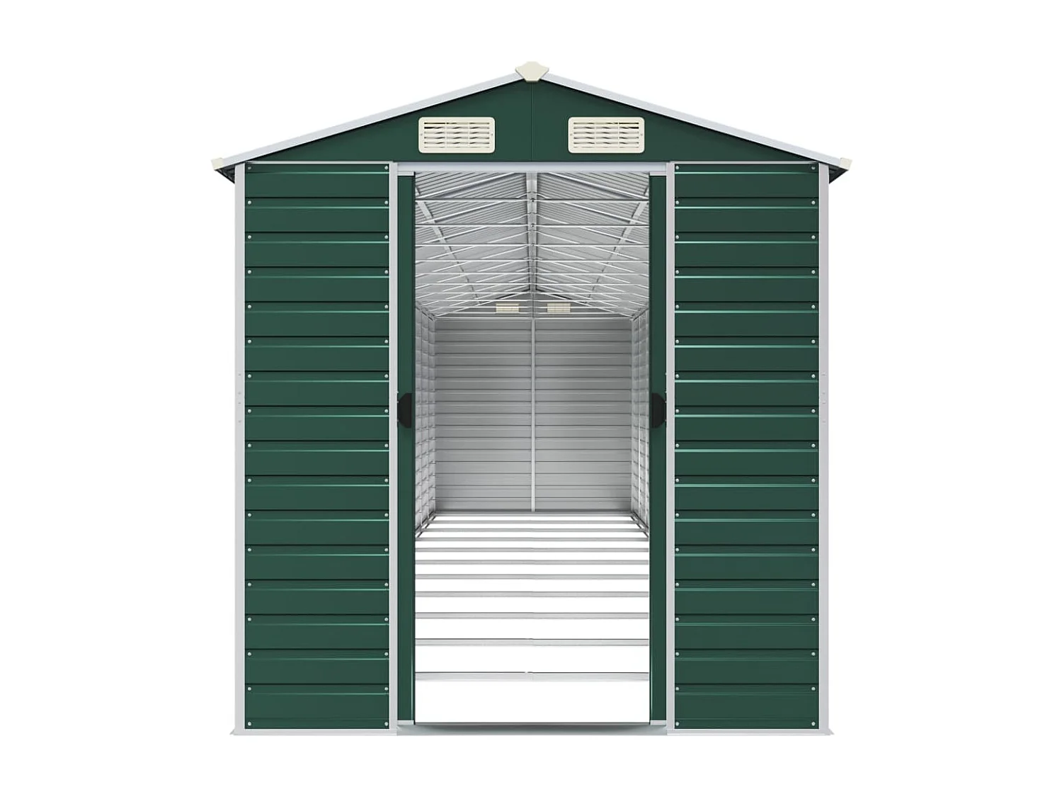 Galpão de jardim verde 191x980x198 cm aço galvanizado