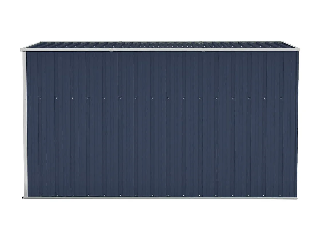 Casetta da giardino a parete Antracite 118x288x178 cm Acciaio