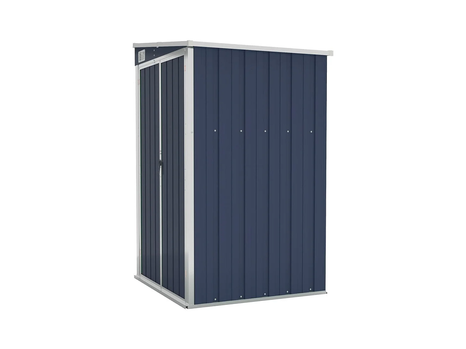 Wandmontiertes Gartenhäuschen Anthrazit 118x100x178 cm Stahl