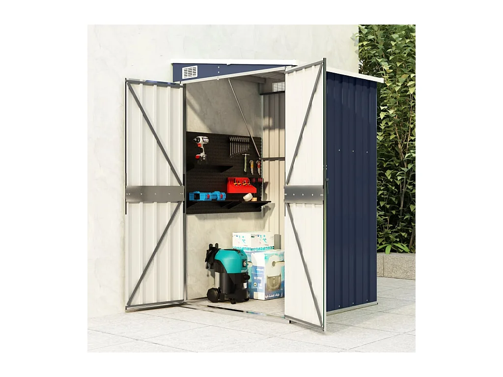 Remise de jardin murale Anthracite 118x100x178 cm Acier