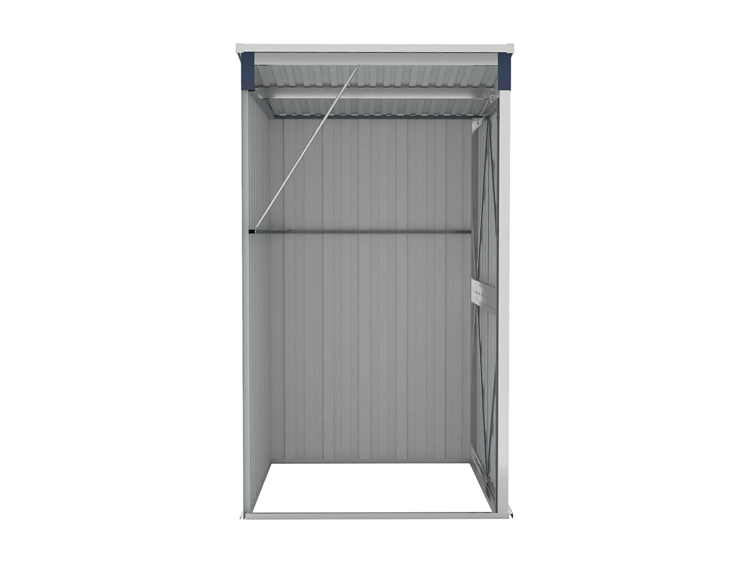 Wandmontiertes Gartenhäuschen Anthrazit 118x100x178 cm Stahl