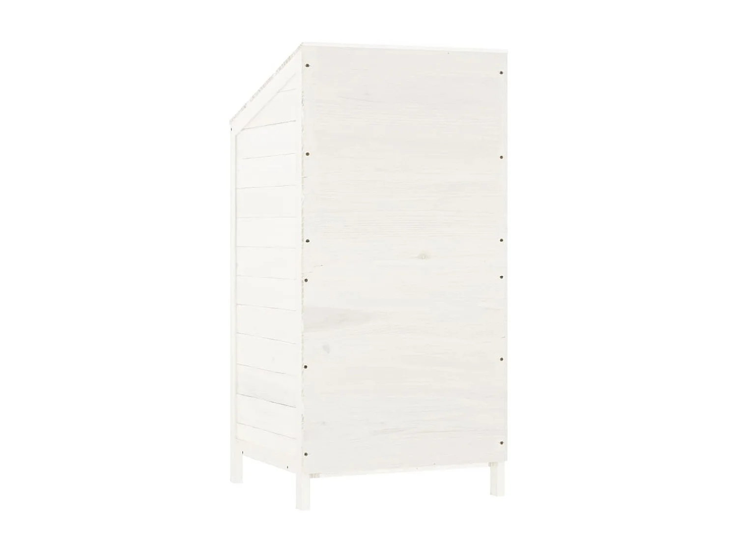 Gartenhäuschen Weiß 55x52x112 cm Massivholz Tannenholz