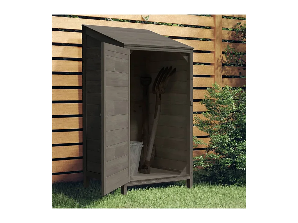 Remise de jardin Anthracite 55x52x112 cm Bois de sapin solide