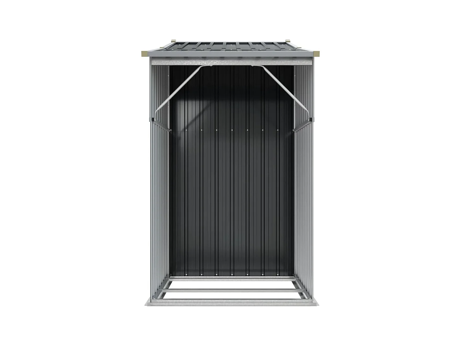 Abri de jardin anthracite 277x93x179 cm acier galvanisé