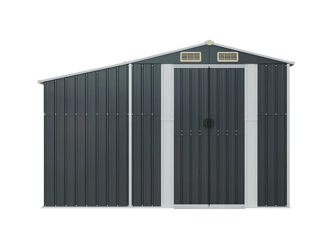 Abri de jardin anthracite 277x93x179 cm acier galvanisé