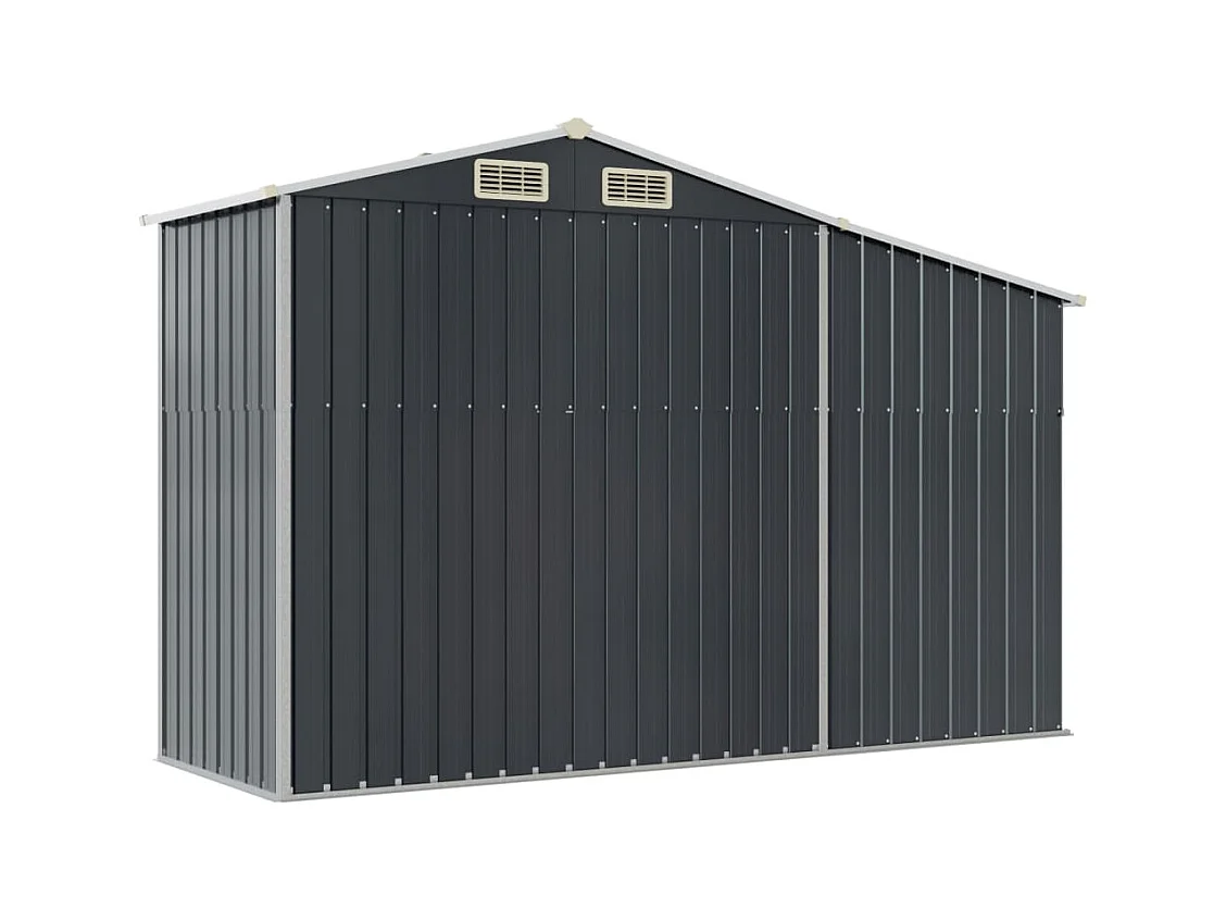 Abri de jardin anthracite 277x93x179 cm acier galvanisé
