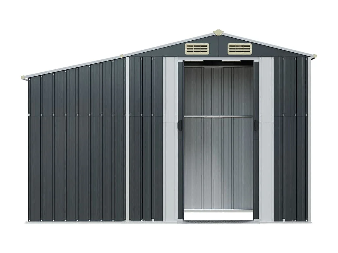 Abri de jardin anthracite 277x93x179 cm acier galvanisé