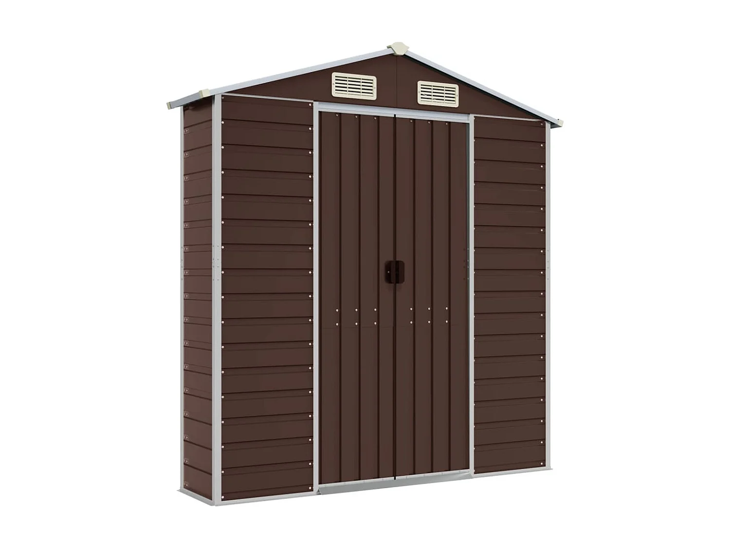 Abri de jardin marron 191x895x198 cm acier galvanisé