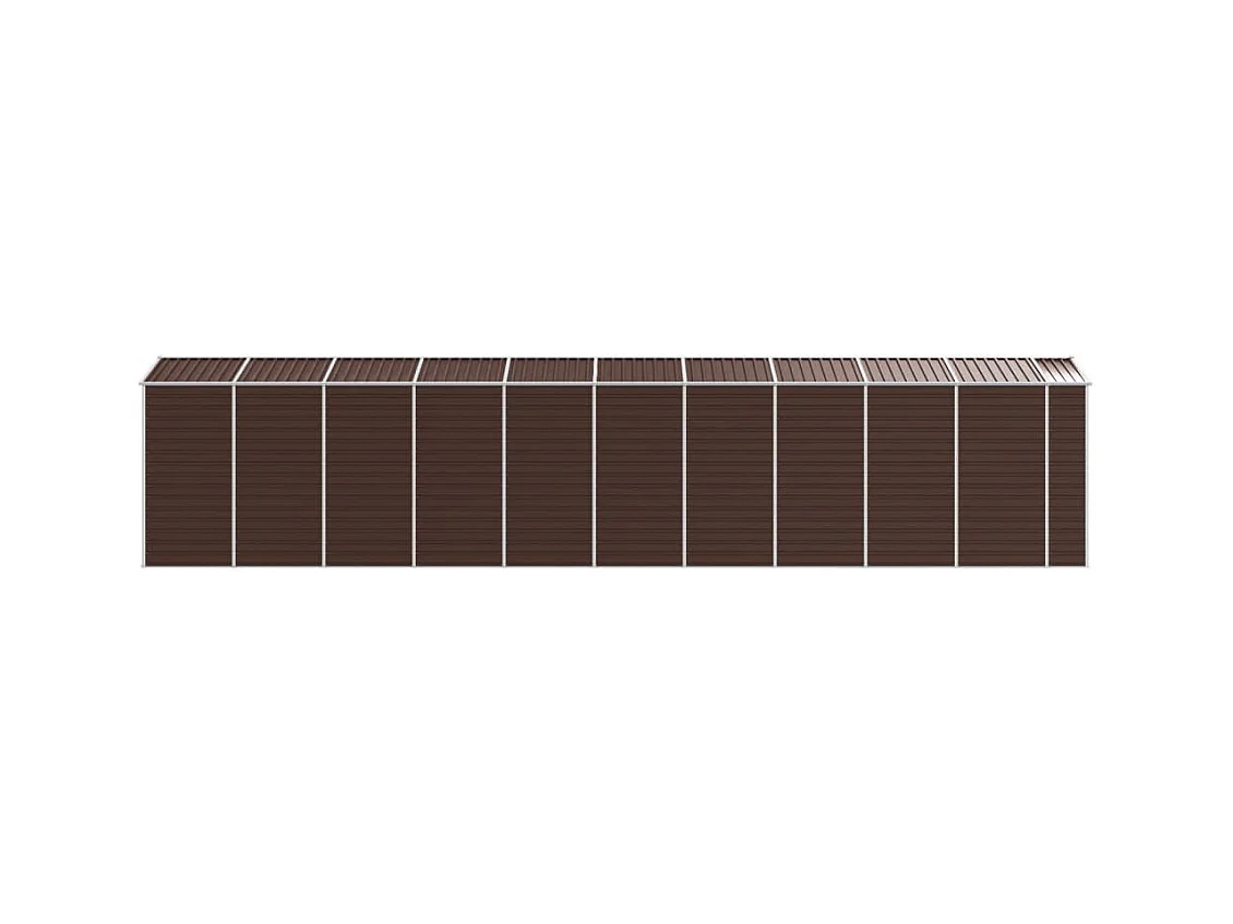 Abri de jardin marron 191x895x198 cm acier galvanisé