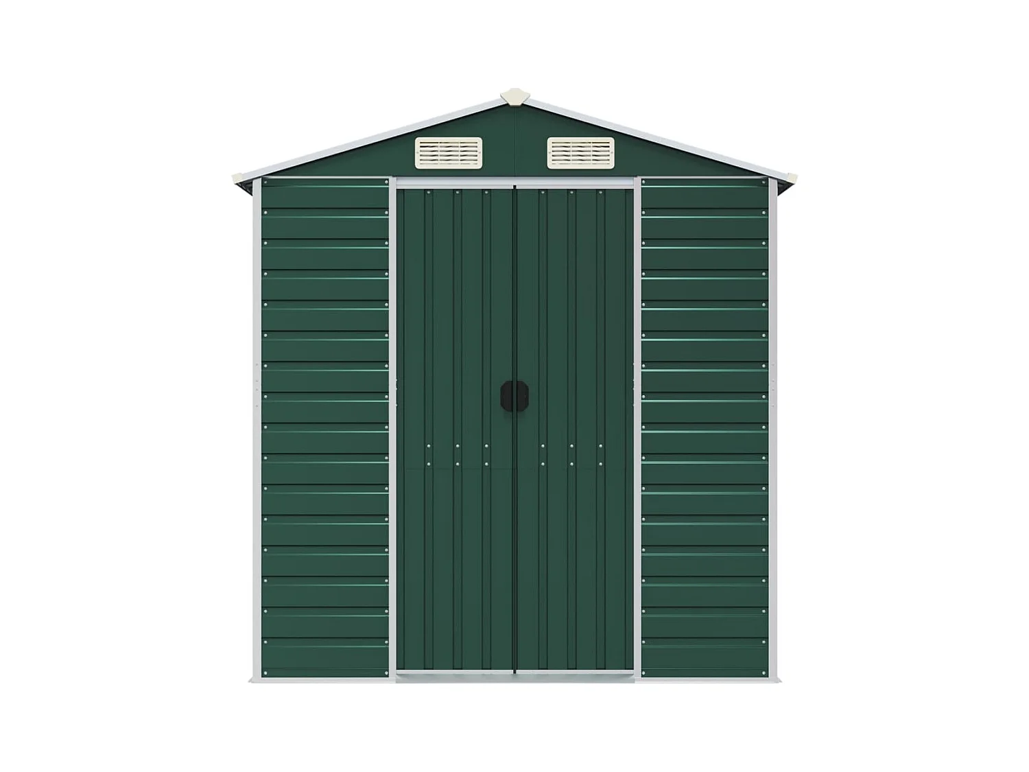Abri de jardin vert 191x555x198 cm acier galvanisé