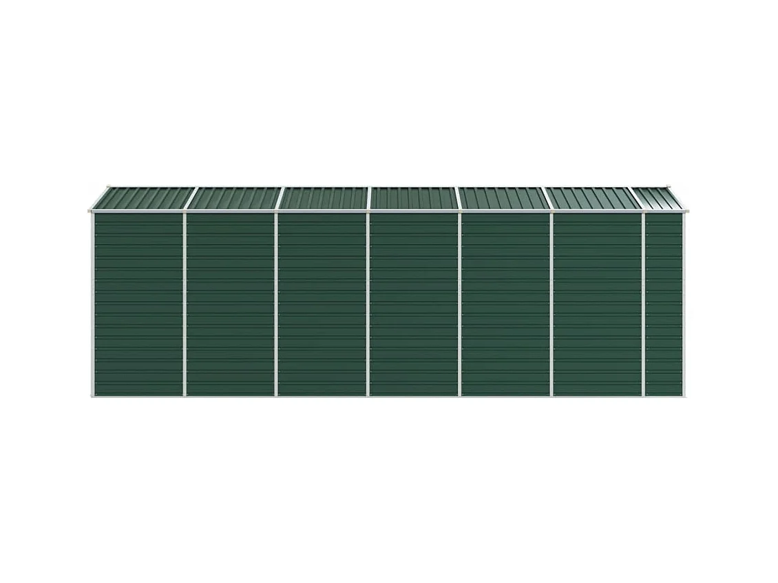 Abri de jardin vert 191x555x198 cm acier galvanisé
