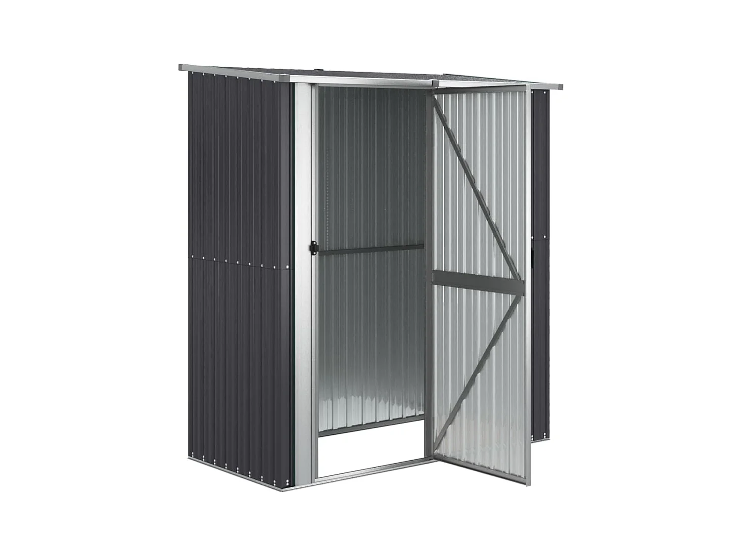 Casetta da giardino Antracite 180,5x97x209,5 cm Acciaio zincato