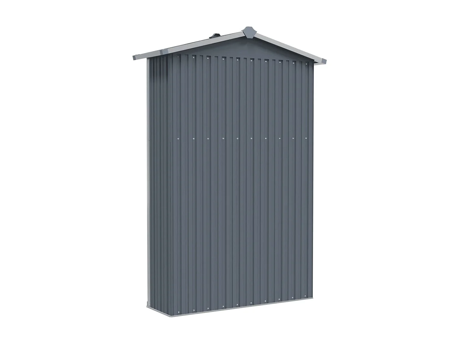 Casetta da giardino Grigio 116x45x175 cm Acciaio zincato