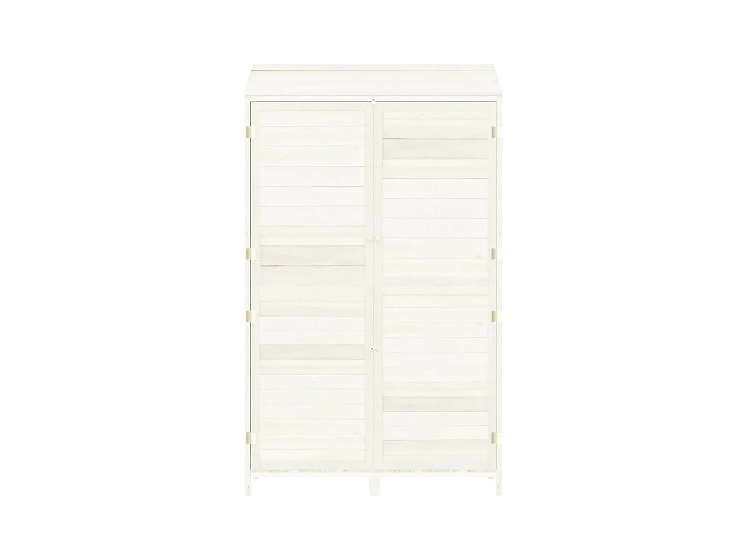 Casetta da giardino Bianca 102x52x174,5 cm Legno massello di abete