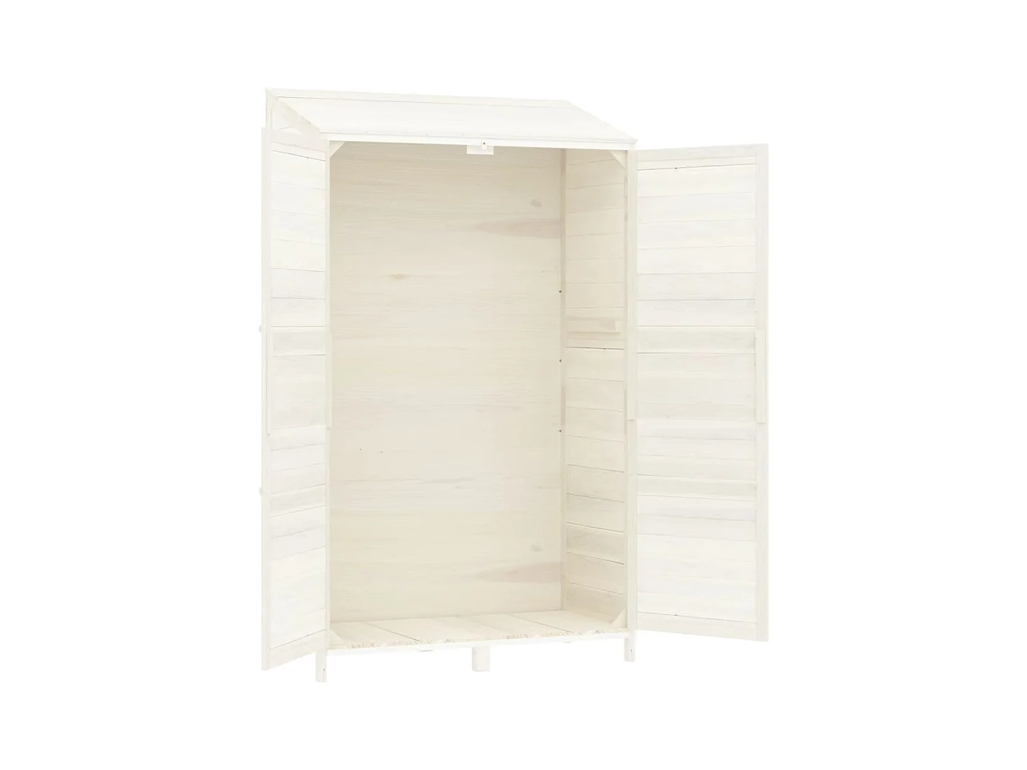 Remise de jardin Blanc 102x52x174,5 cm Bois de sapin solide