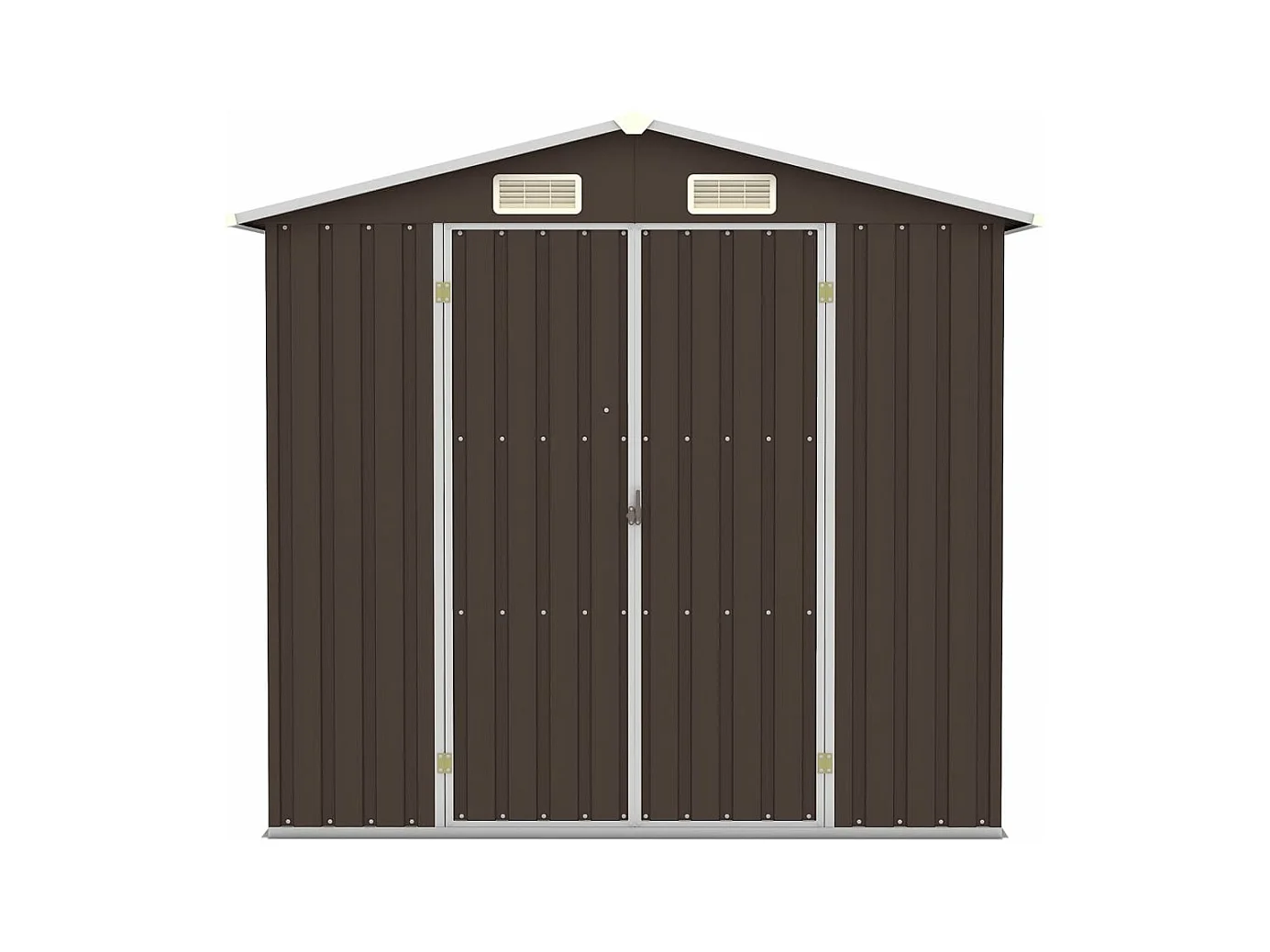 Gartenhäuschen Braun 205x129x183 cm Verzinkter Stahl