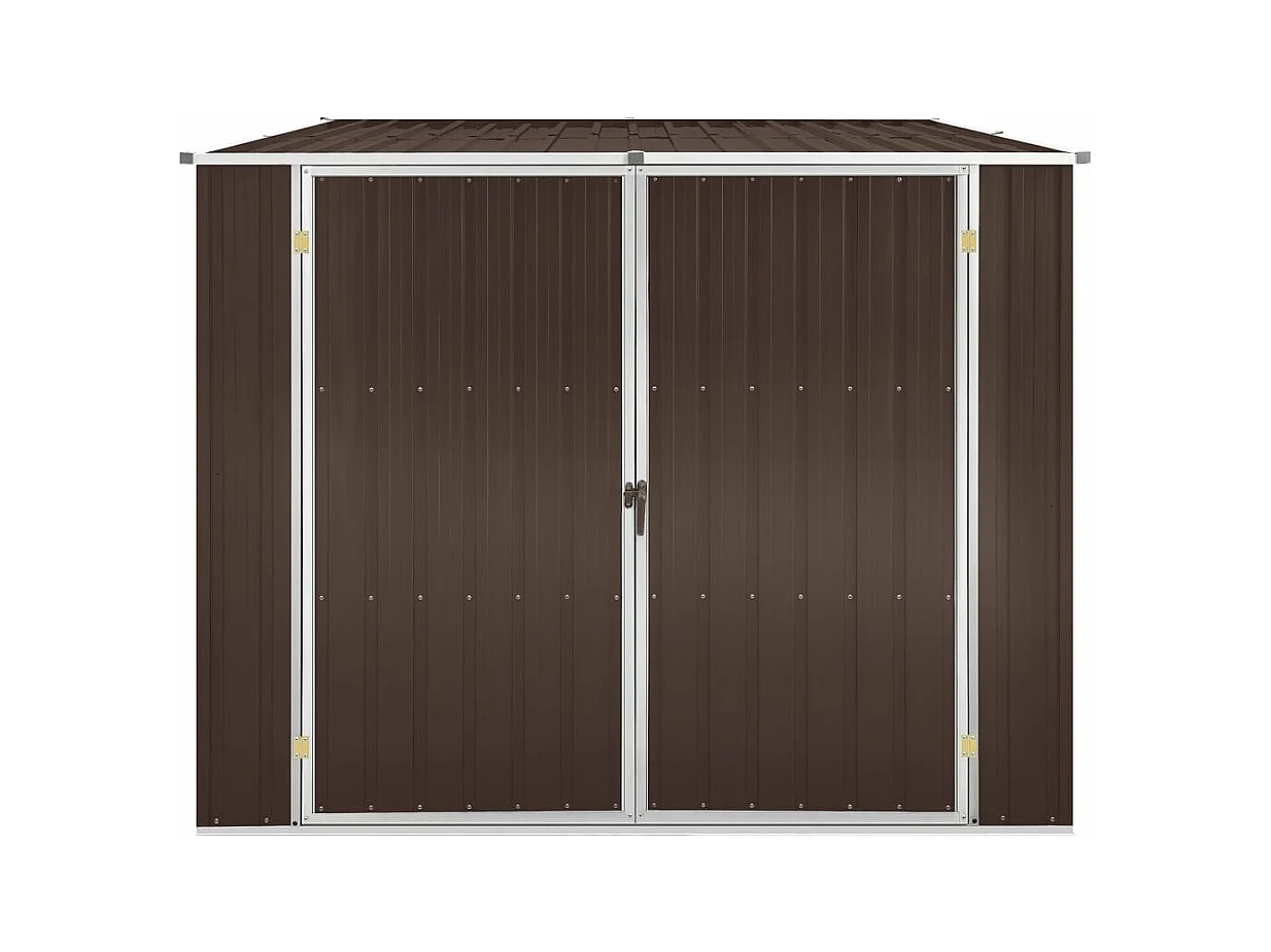 Gartenhäuschen Braun 195x198x159 cm Verzinkter Stahl