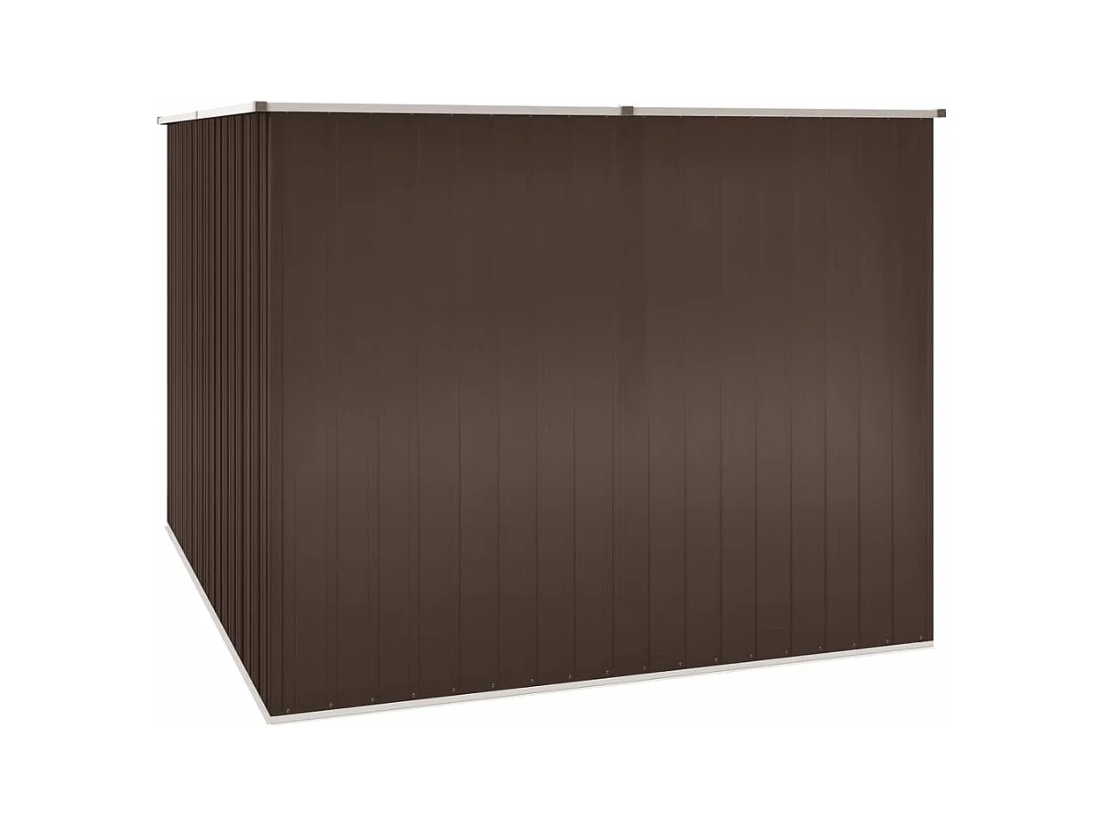 Gartenhäuschen Braun 195x198x159 cm Verzinkter Stahl