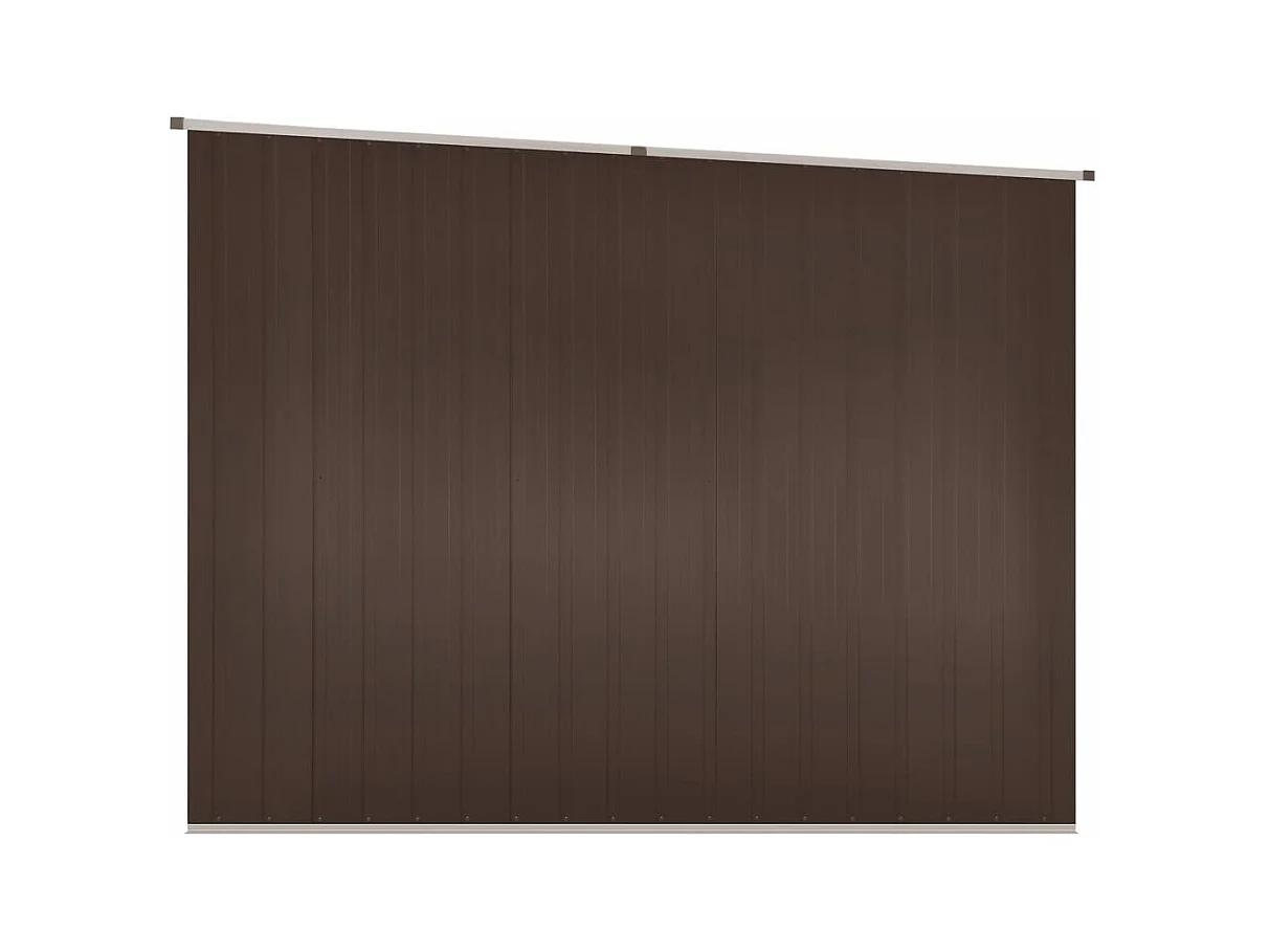 Gartenhäuschen Braun 195x198x159 cm Verzinkter Stahl