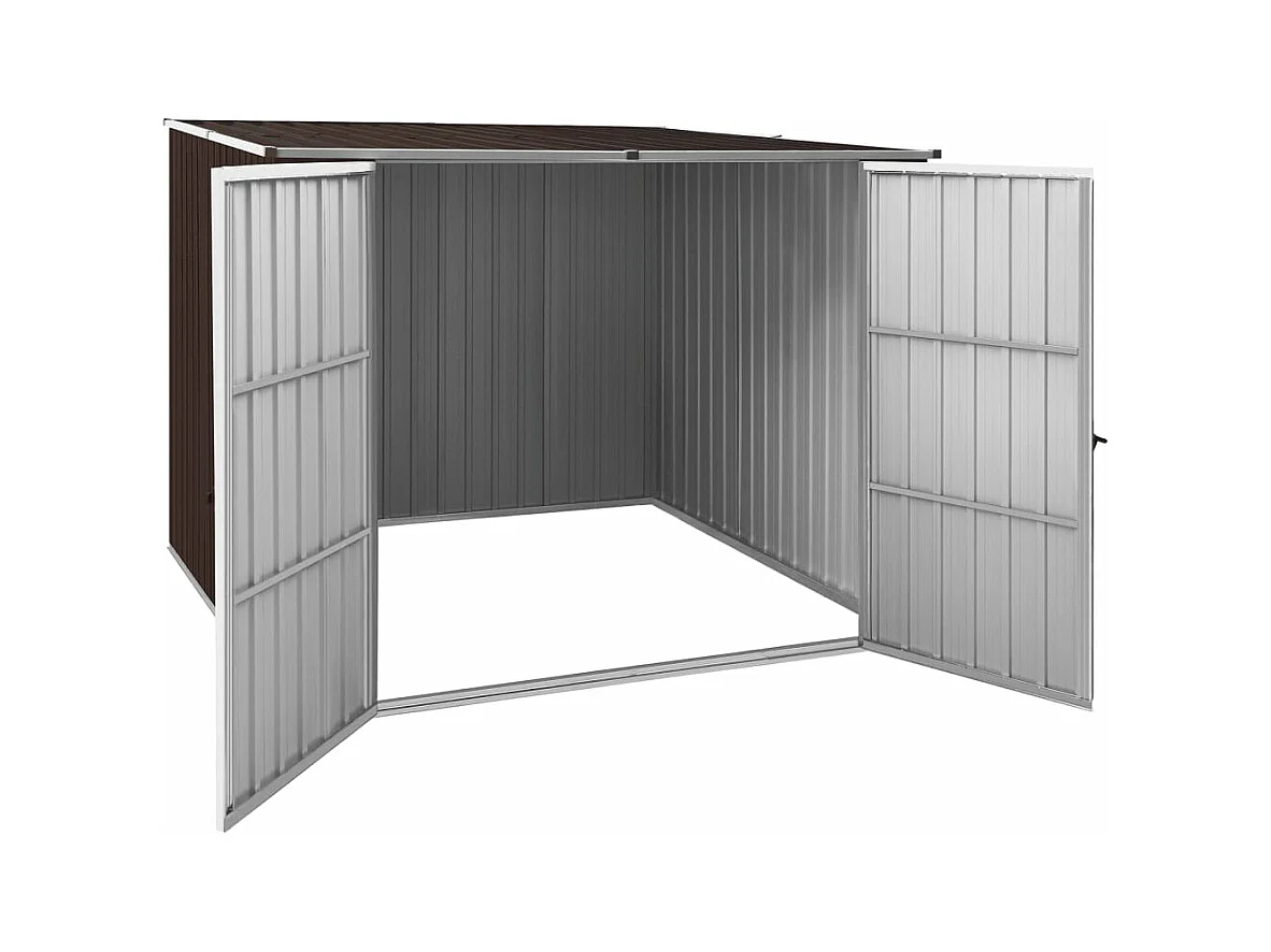 Gartenhäuschen Braun 195x198x159 cm Verzinkter Stahl