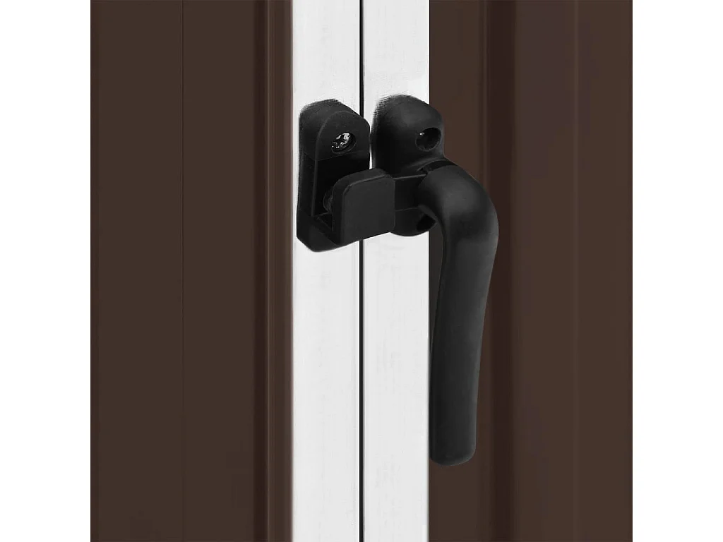 Gartenhäuschen Braun 195x198x159 cm Verzinkter Stahl