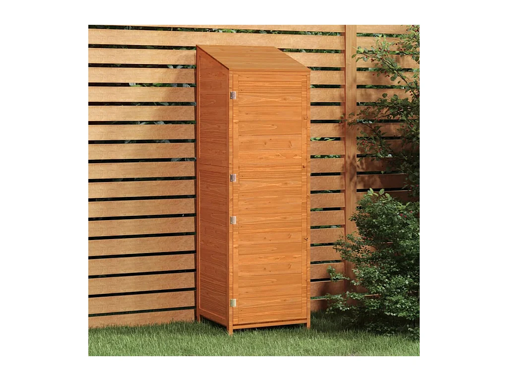 Remise de jardin Marron 55x52x174,5 cm Bois de sapin solide