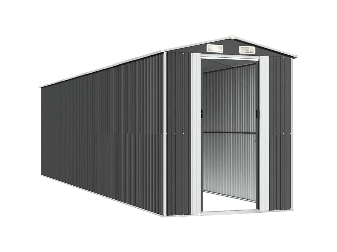 Gartenhäuschen Anthrazit 192x772x223 cm Verzinkter Stahl